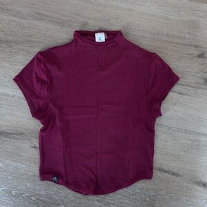 Oner Active mellow rib mid mock neck top